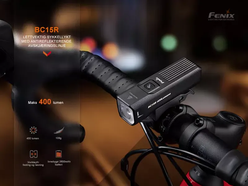 Fenix sykkellykt BC15R 400LM