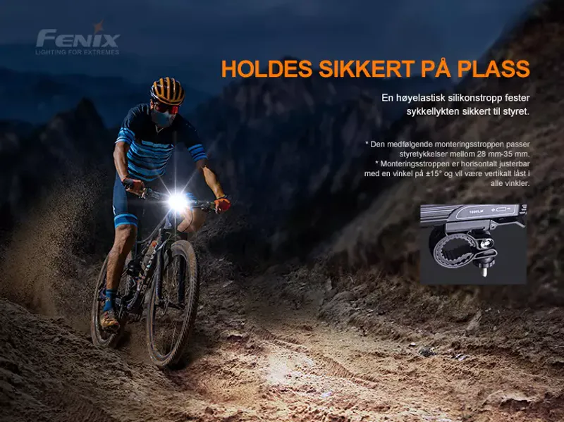 Fenix sykkellykt BC26R og baklykt BC05R V2.0